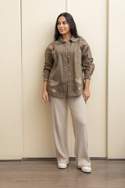 Olive Gabardine Jacket – Sophisticated, and Timeless
