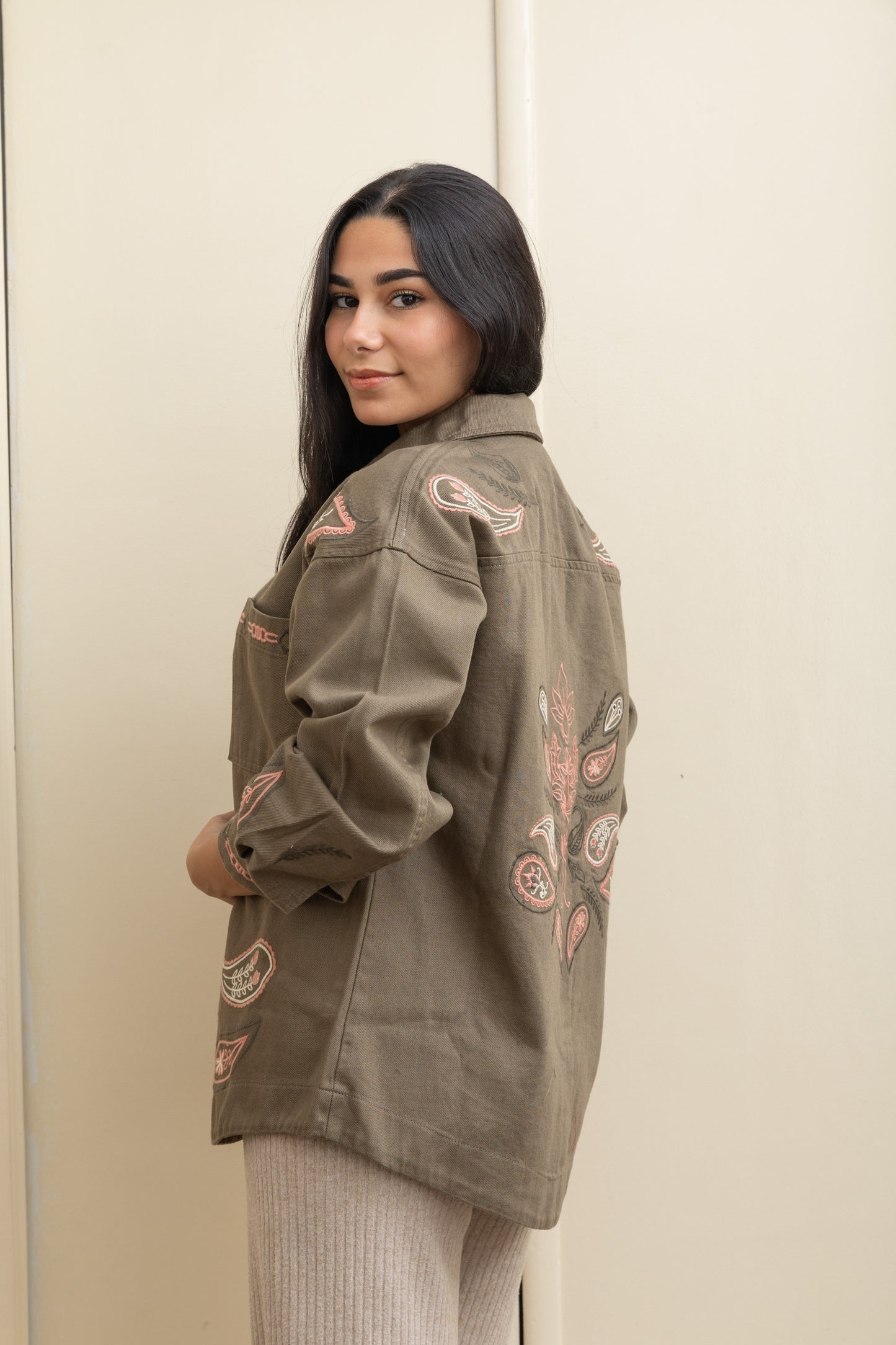 Olive Gabardine Jacket – Sophisticated, and Timeless