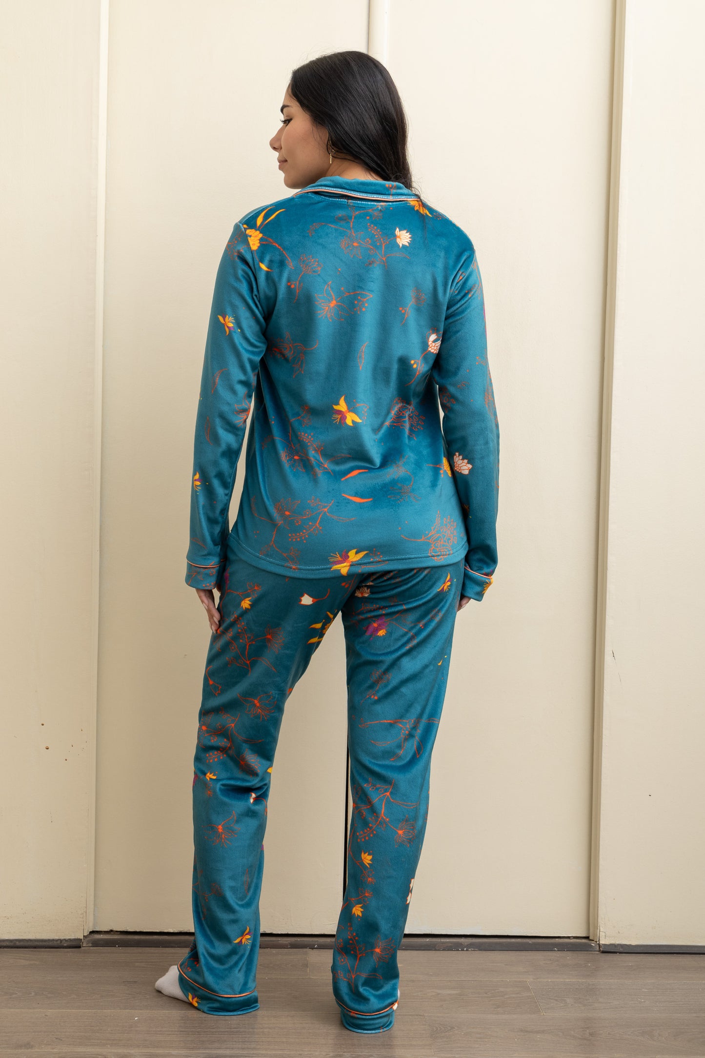 Aqua Velvet-Touch Pajama - Sweet Dreams