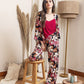 Kimono PJ Set Strap Top - Black
