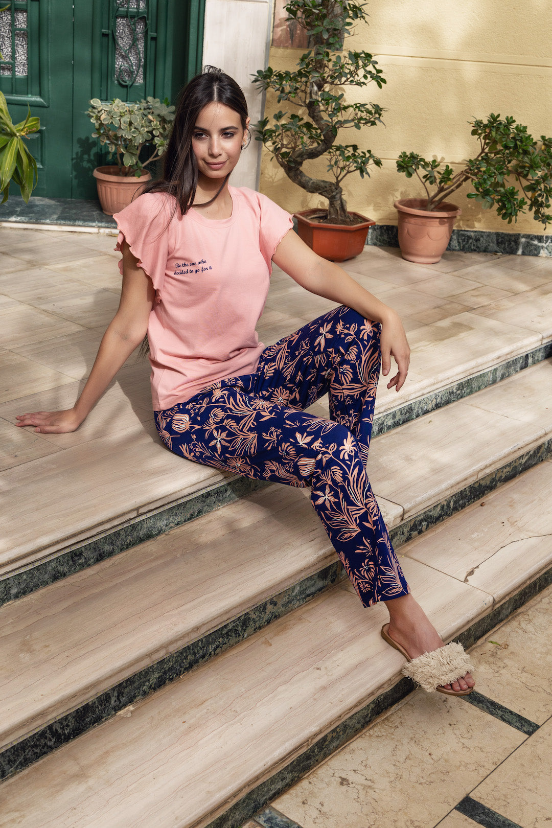 Cashmere Top and Pants Pajama - Callista