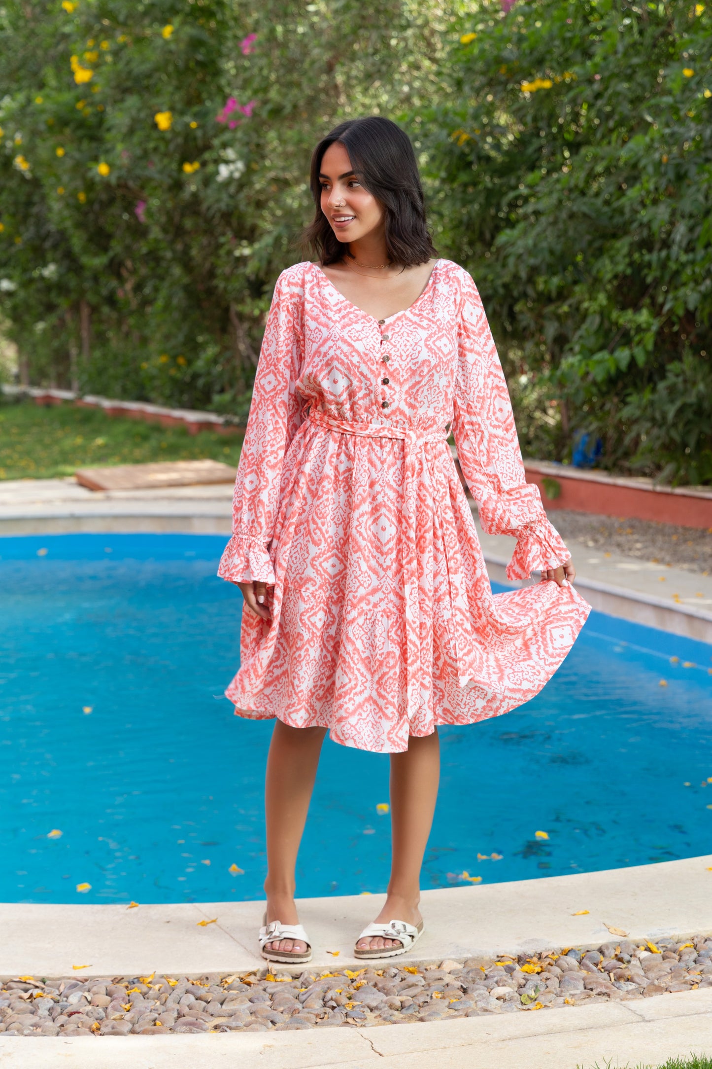 Orange Summer Breeze Short Dress