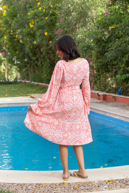 Orange Summer Breeze Short Dress