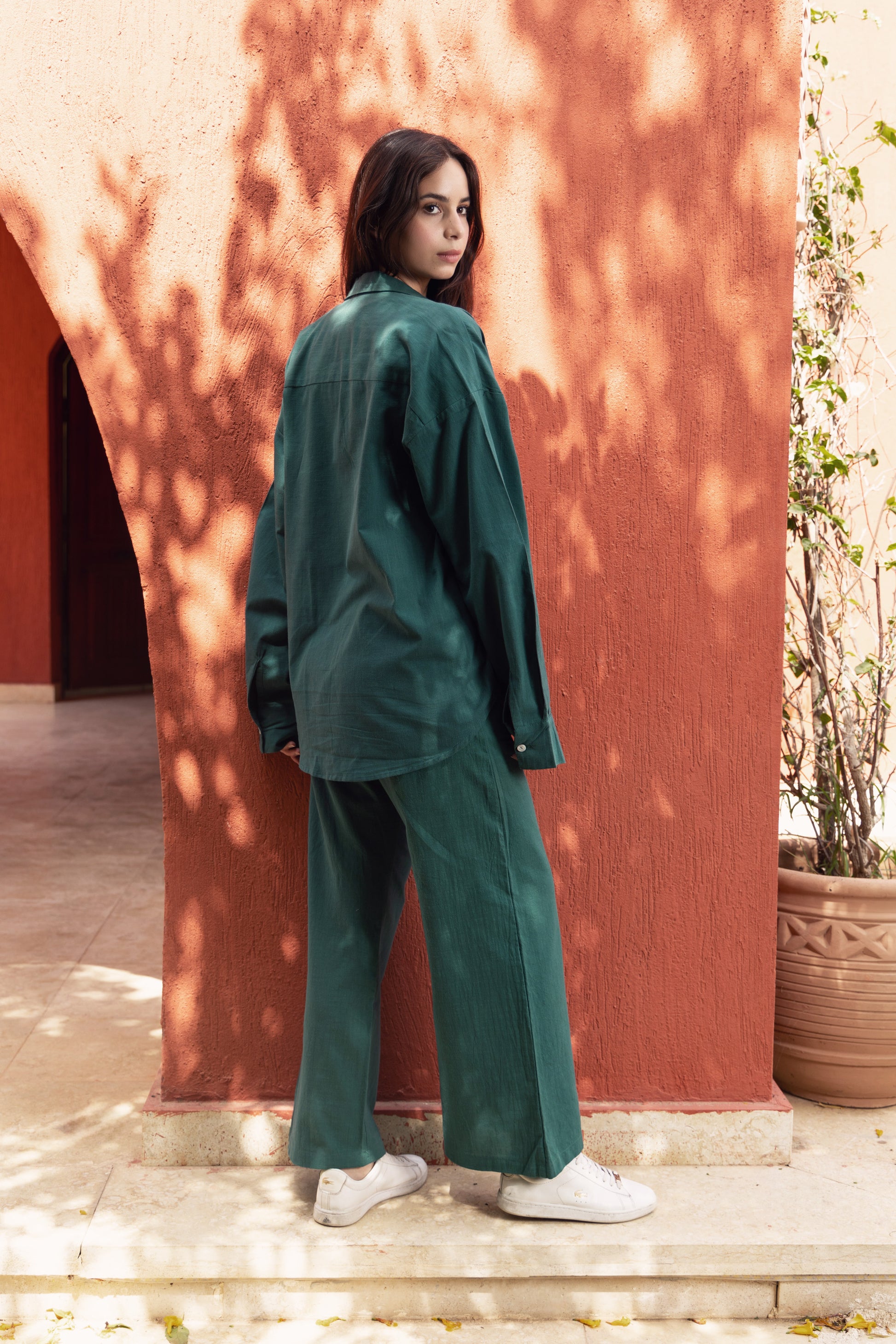 Green Breeze On Through Linen Shirt