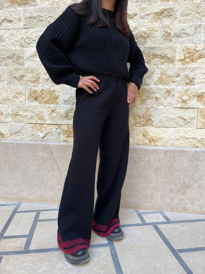 Black Knit Pants