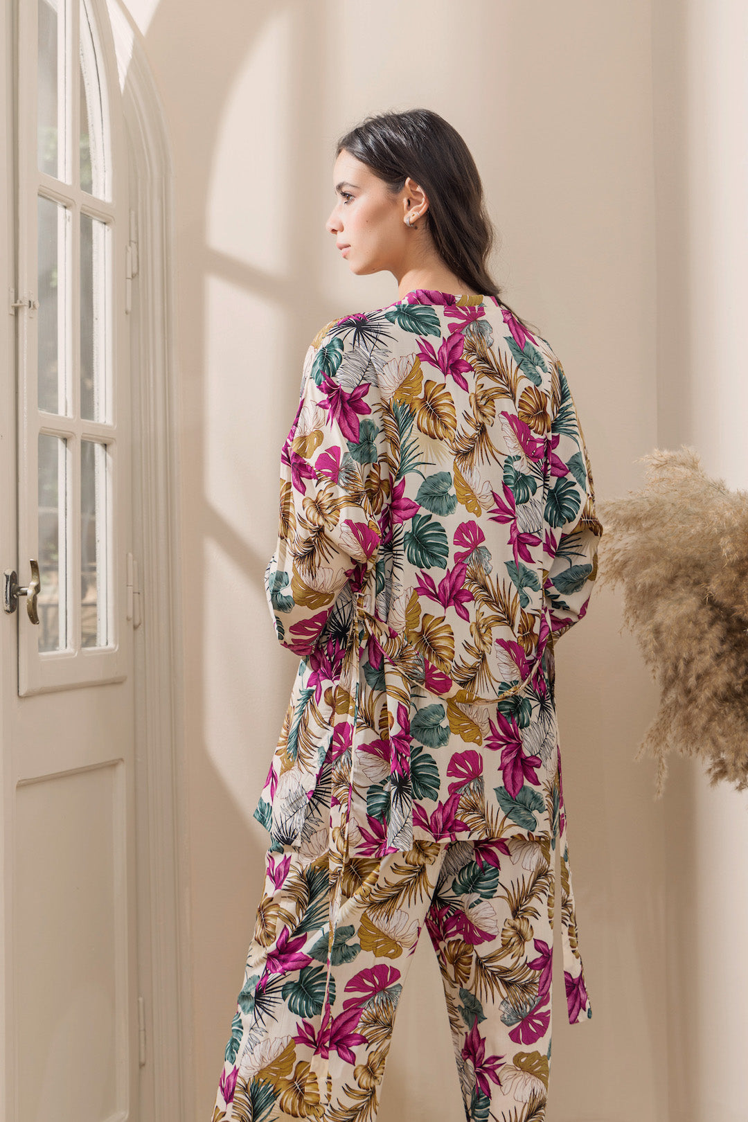 Kimono PJ Half Sleeve Top - Off White