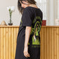 Black Half sleeve Nightshirt