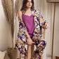 Kimono PJ Set Strap Top - Dark Blue