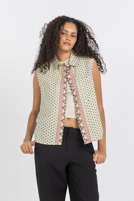 Whispered Fields Linen Vest