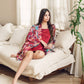 Maroon Satin Robe and Gown