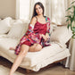 Maroon Satin Robe and Gown