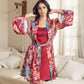 Maroon Satin Robe and Gown
