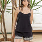 Black Cami Top and Short PJ
