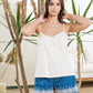 Off white Cami Top and Short PJ
