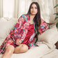 Maroon Satin Robe and Gown