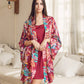 Maroon Satin Robe and Gown