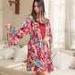 Maroon Satin Robe and Gown