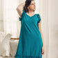 Genzary Sleeveless Nightshirt with Ruffles