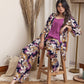 Kimono PJ Set Strap Top - Dark Blue