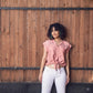Cashmere Tie Buttoned Embroidered Shirt