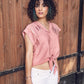 Cashmere Tie Buttoned Embroidered Shirt