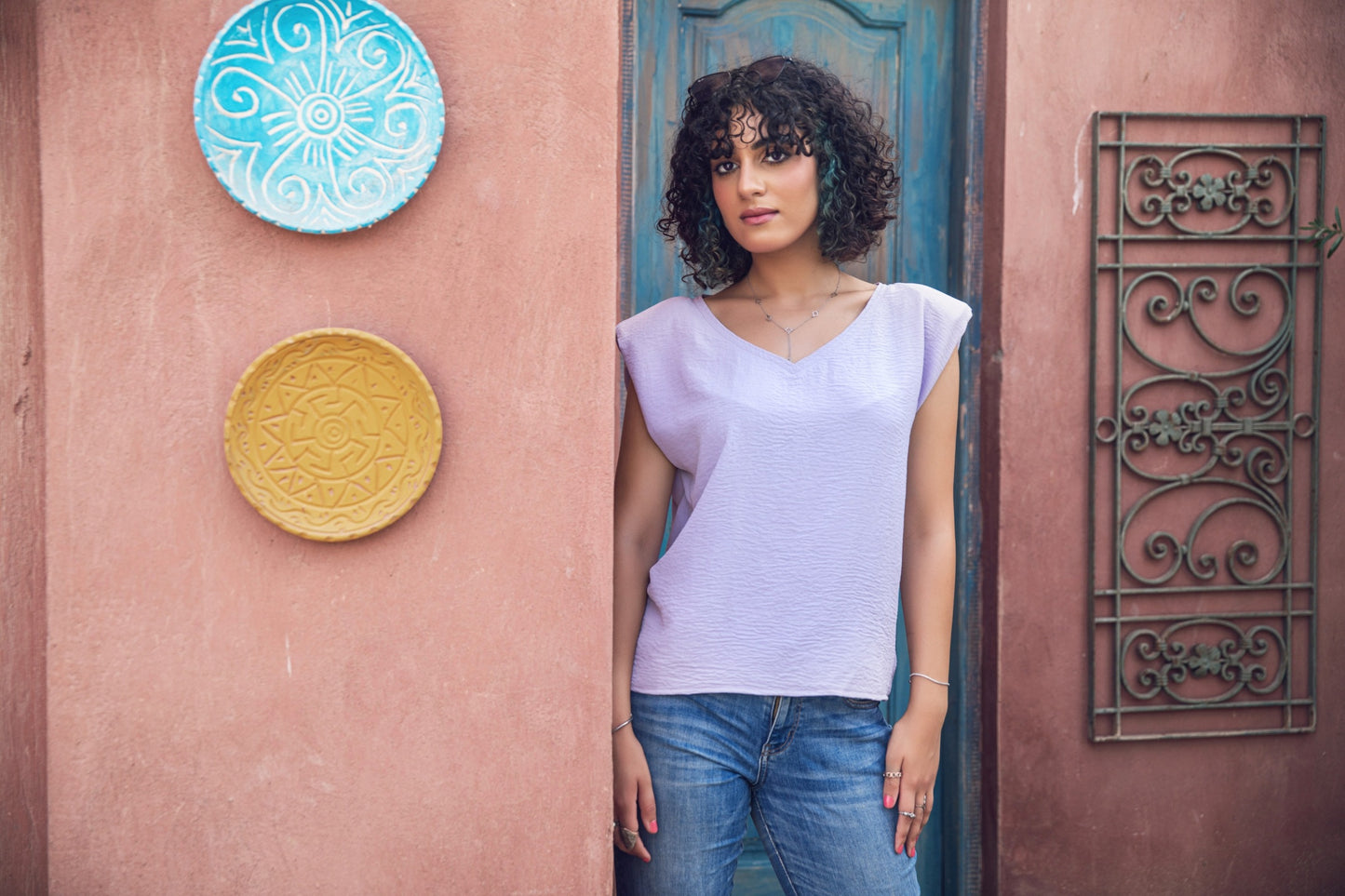 Padded Shoulder Top