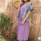 Purple Sleeveless Embroidered Sundress