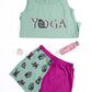 two tone pyjama set  - Pistachio