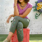 OliveEmbellishedwomenpantalon