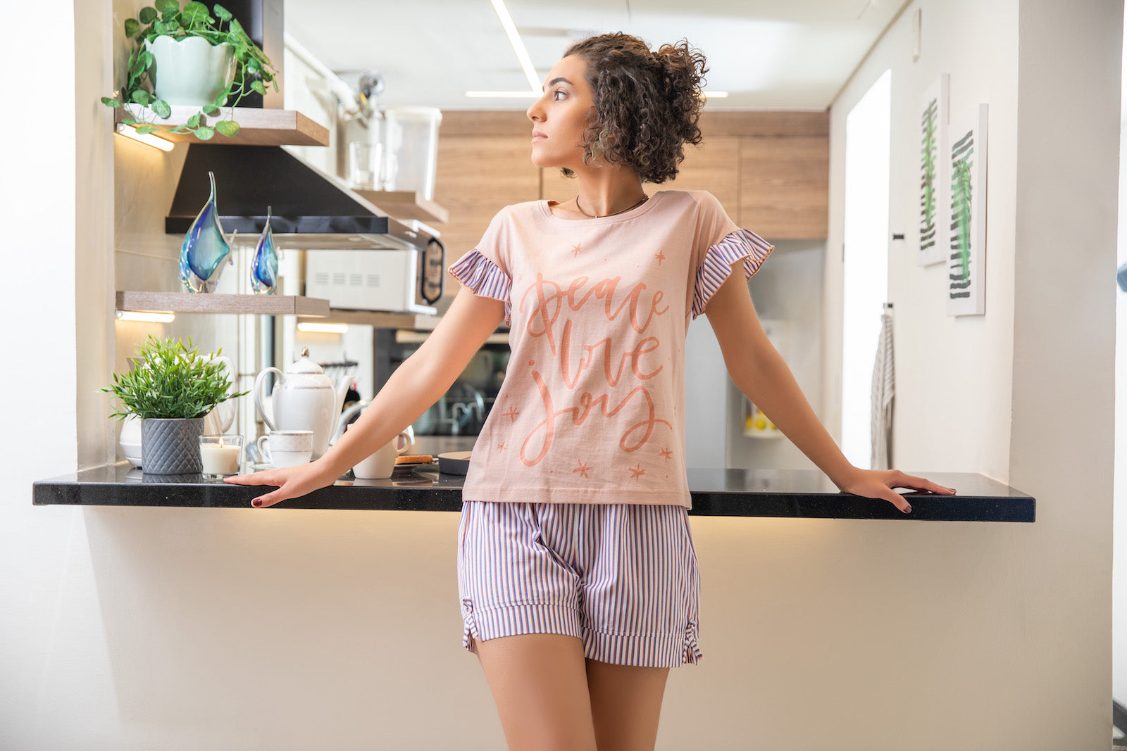 Ruffles Pyjama - Rose