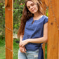 Tie Side Top - Dark Blue