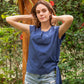 Tie Side Top - Dark Blue