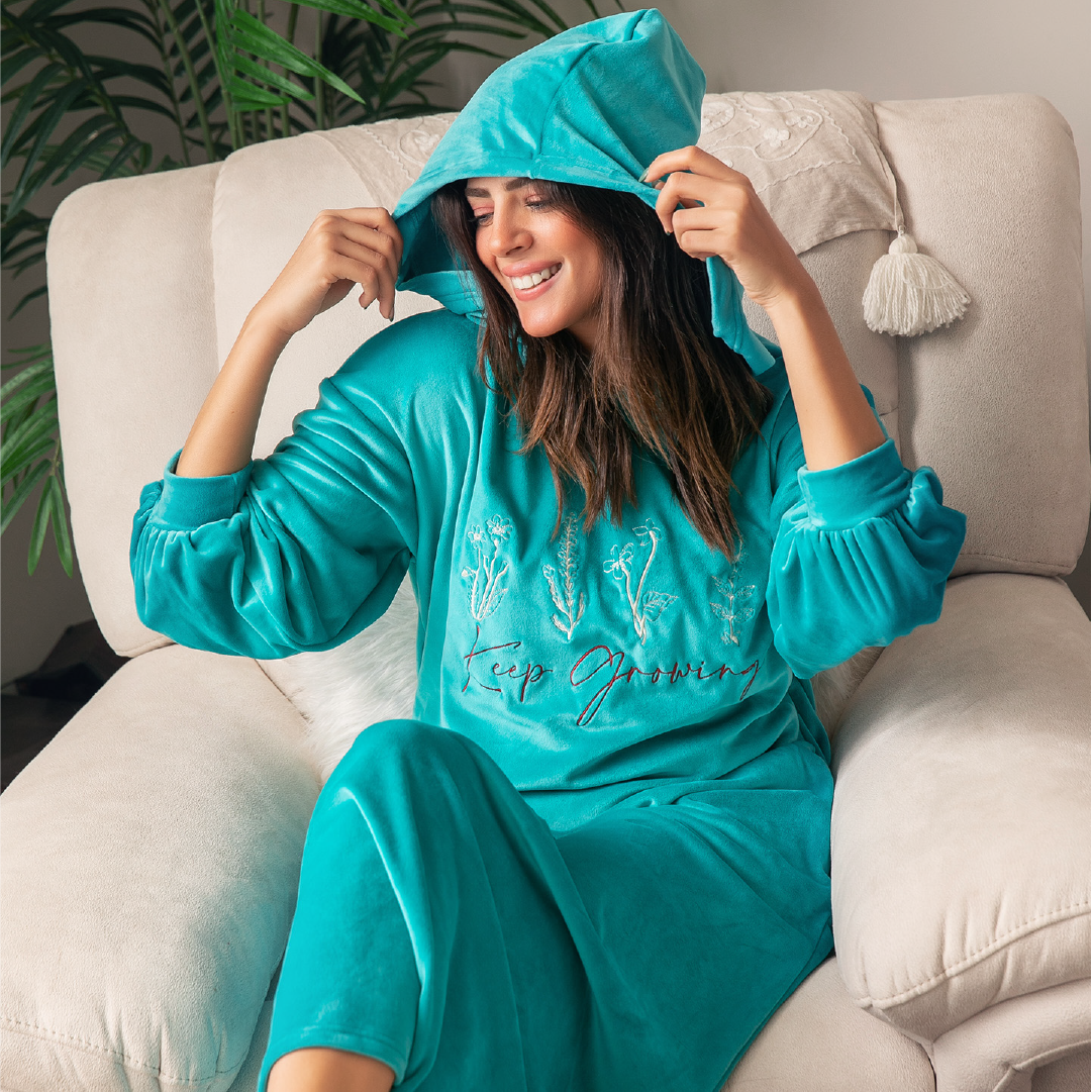 Pajama Dress - Turquoise