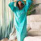 Winter Pajama Dress - Turquoise
