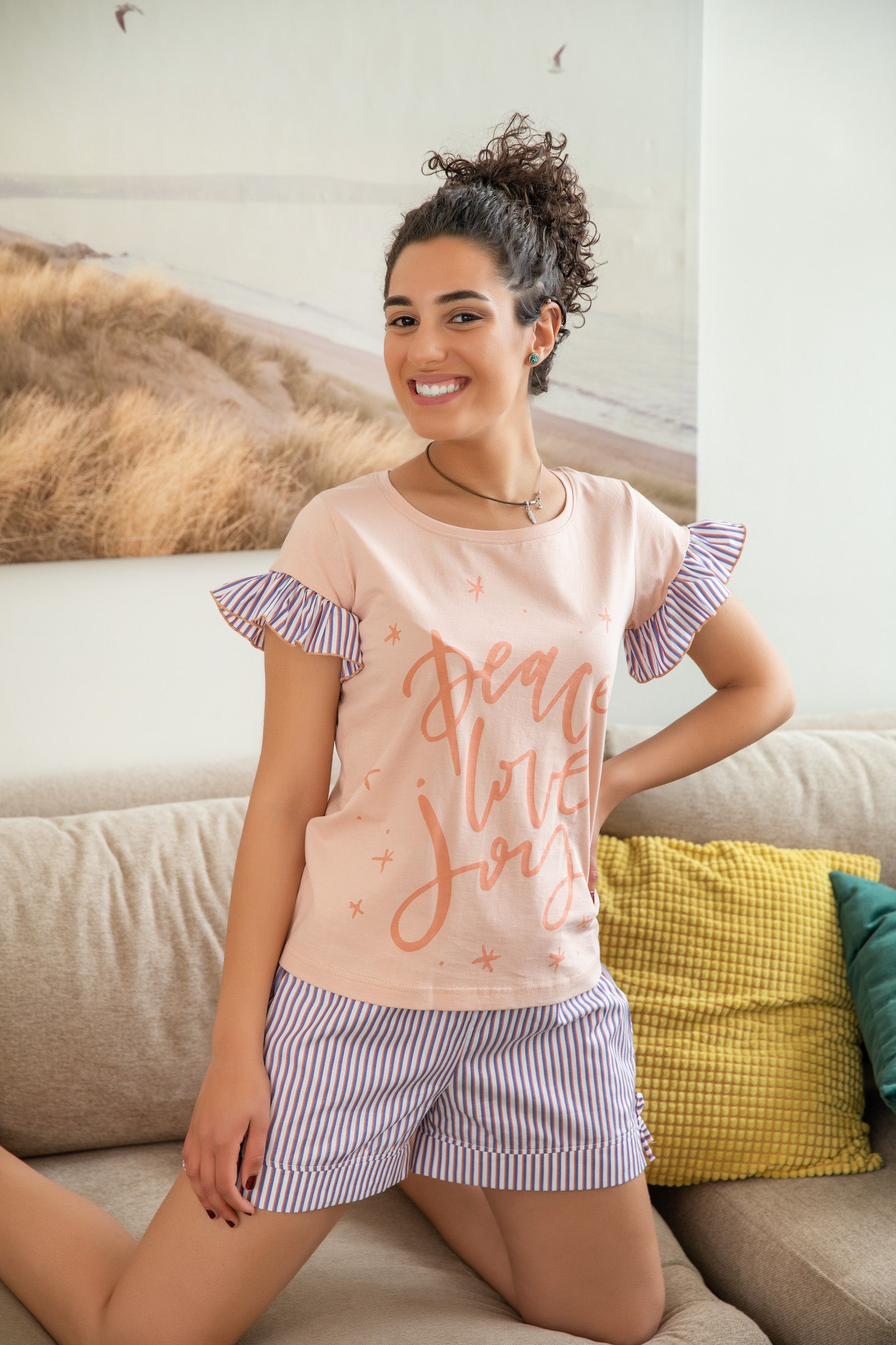 Ruffles Pyjama - Rose